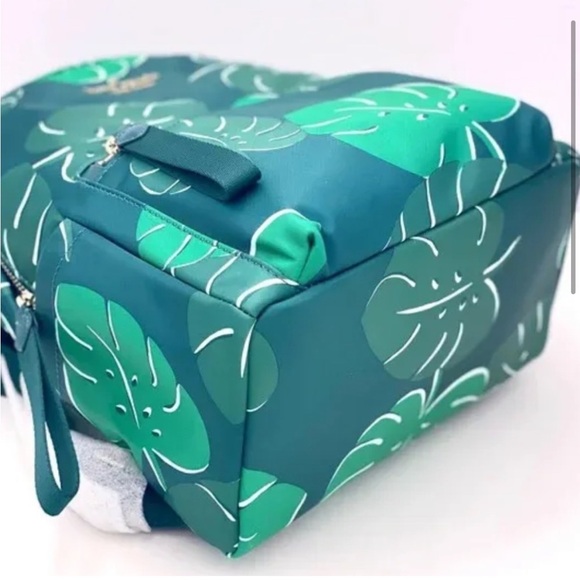 KATE SPADE Chelsea Nylon Backpack - Monstera Leaves - NWOT! - Picture 3 of 9